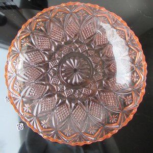 Glass Orange Pink Serving Dish by KIG, Indonesia